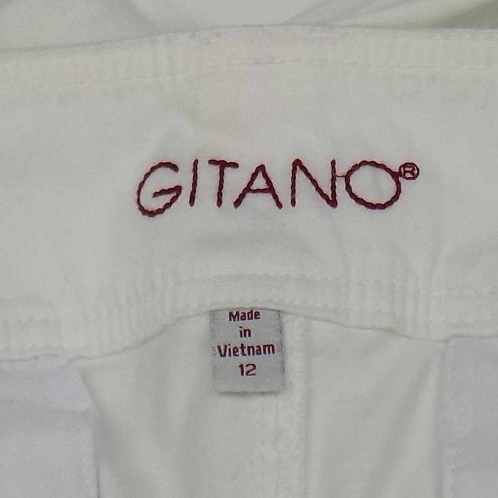 Gitano White Rolled Cuff Capri Size 12 CLEAN! - Picture 8 of 11